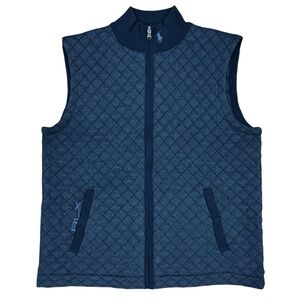 Polo Ralph Lauren RLX Quilted Full Zip Cotton Blend Sweater Vest